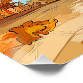 Kind im Herbst Poster (Ecke)