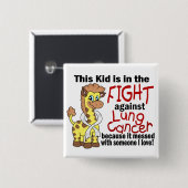 Kind im Kampf gegen Lungenkrebs Button (Vorne & Hinten)