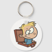 Kind im Koffer-Schlüsselanhänger Schlüsselanhänger (Vorderseite)