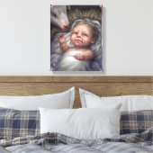 Kind im Manager Leinwanddruck (Insitu (Schlafzimmer))