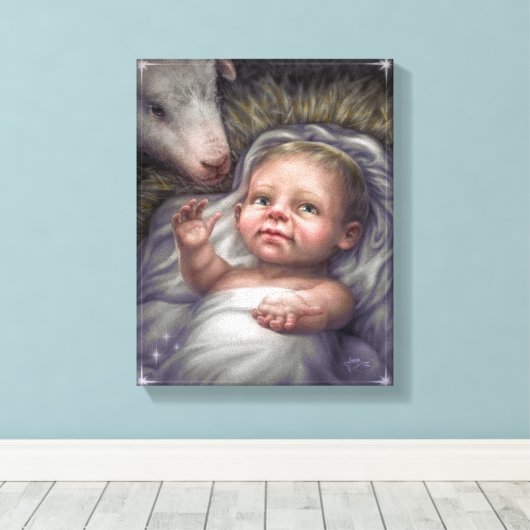 Kind im Manager Leinwanddruck (Insitu (Holzboden))