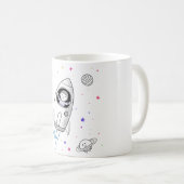 Kind im Weltraum Kaffeetasse (VorderseiteRechts)