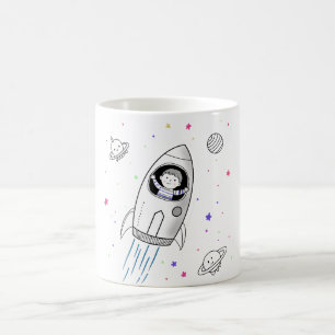Kind im Weltraum Kaffeetasse
