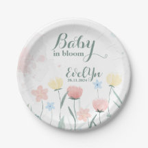 Kind in blühenden Aquarellfarben-Wildblumen