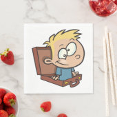 Kind in einem Kofferpapier Napkins Serviette (Beispiel)