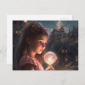 Kind in einem magischen Dorf Postkarte (Vorne/Hinten)