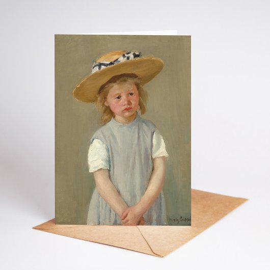 Kind in einem Strohhut | Mary Cassatt Karte