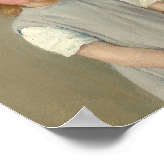Kind in einem Strohhut | Mary Cassatt Poster (Ecke)