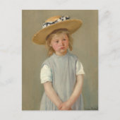Kind in einem Strohhut | Mary Cassatt Postkarte (Vorderseite)