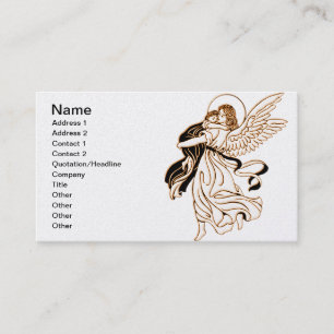 Kind in Engelswaffen Visitenkarte
