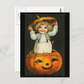 Kind in Kürkin Postkarte (Vorne/Hinten)