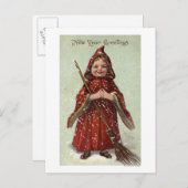 Kind in roter Manschette Postkarte (Vorne/Hinten)