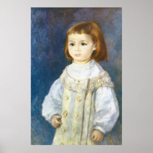 Kind in Weiß von Pierre Auguste Renoir Poster