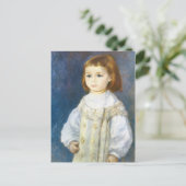 Kind in Weiß von Pierre Auguste Renoir Postkarte (Stehend Vorderseite)