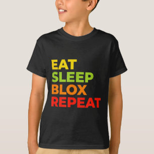 Kind isst schläft Blox Wiederholung - Kids Gaming  T-Shirt