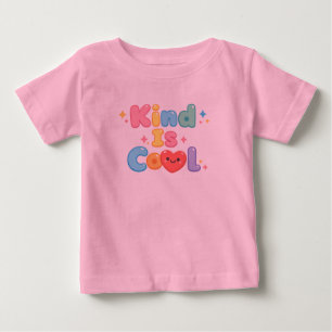 Kind ist Cool Pastell Retro-Blasen-Typografie Kind Baby T-shirt