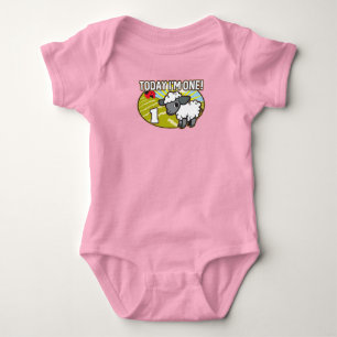Kind ist der 1. Geburtstag Heute bin ich eins! Nie Baby Strampler