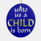 Kind ist Geborene Schriftzeichen Keramik Ornament (Links)