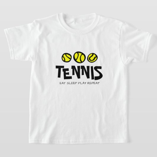 Kind ist Tennis im Shirt. Wiederholen Sie den Slee T-Shirt (Ablage )