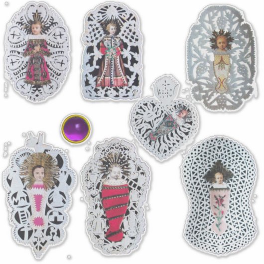 Kind Jesus, antike Weihnachtsgeschichten Aufkleber (Vorderseite)