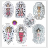 Kind Jesus, antike Weihnachtsgeschichten Aufkleber (Blatt)