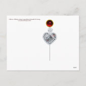 Kind Jesus, Antiquitätenherz Papier Carving Feiertagspostkarte (Rückseite)