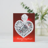 Kind Jesus, Antiquitätenherz Papier Carving Feiertagspostkarte (Stehend Vorderseite)