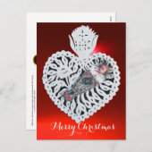 Kind Jesus, Antiquitätenherz Papier Carving Feiertagspostkarte (Vorne/Hinten)