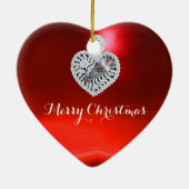 Kind Jesus, Antiquitätenherz Papier Carving Keramikornament (Hinten)