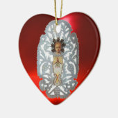 Kind Jesus, Antiquitätenherz Papier Carving Keramikornament (Links)