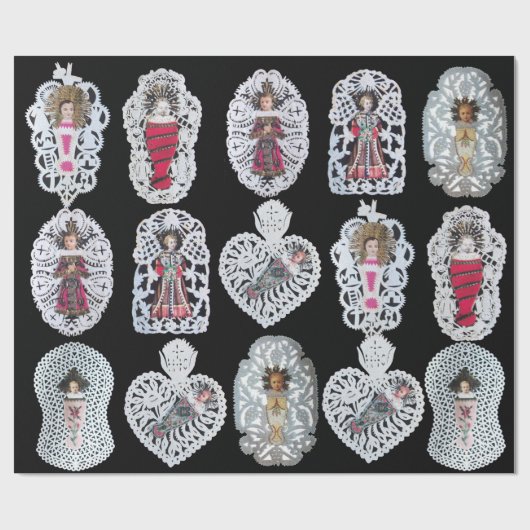 Kind Jesus, Antiquitätenpflaster, schwarz Geschenkpapier (Flach)