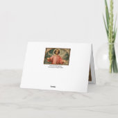 KIND JESUS MIT ANGELN FEIERTAGSKARTE (Rückseite)