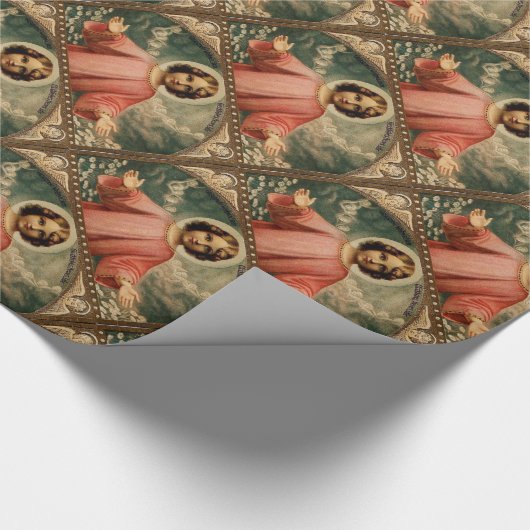 KIND JESUS MIT ANGELN GESCHENKPAPIER (Ecke)