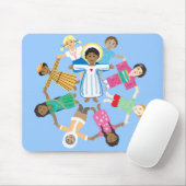 Kind Jesus mit Kindern aller Nationen Mousepad (Mit Mouse)