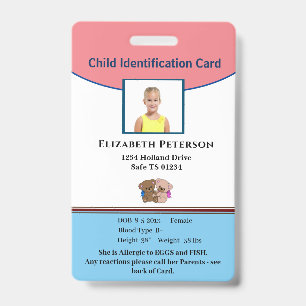 Kind Junge Mädchen ID Ausweis Personalisieren