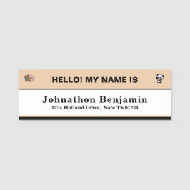 Kind Junge Mädchen Kinder ID Student Identifikatio Namensschild