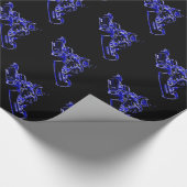 Kind Kart im Blau Geschenkpapier (Ecke)