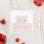 Kind, Katze, kleine Katze Serviette (Beispiel)
