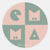 Kind Kind 4 Buchstaben Etikett Aufkleber (Vorderseite)