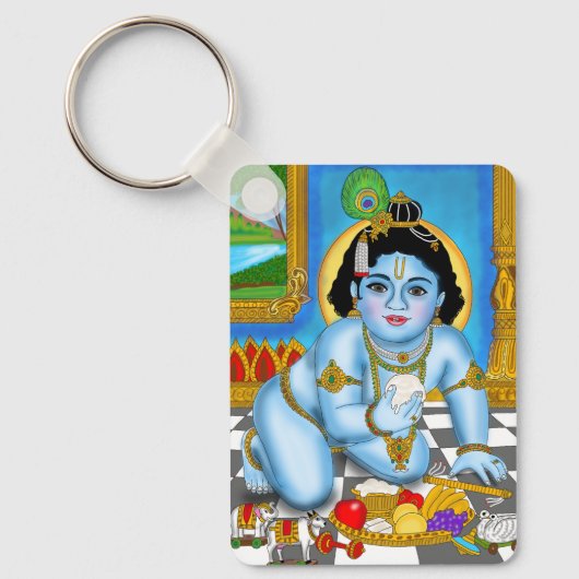 Kind Krishna-Schlüsselanhänger Schlüsselanhänger (Vorderseite)