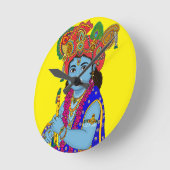 Kind-Krishna-Wanduhr Runde Wanduhr (Winkel)