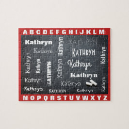 Kind lernen, den Zaubernamen zu schreiben Puzzle