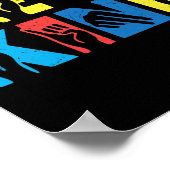 Kind-Liebe Gebärdensprache Handautismus Bewusstsei Poster (Ecke)