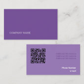 Kind Lilac Tone Flat Shapes Qr-Code Visitenkarte (Vorne/Hinten)