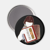 Kind mit Accordion Magnet (Vorderseite/Rückseite)