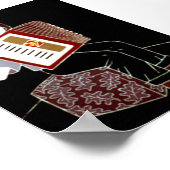 Kind mit Akkordeon Poster (Ecke)