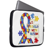 Kind mit Autismus-Bewusstseins-Band Laptopschutzhülle (Vorne Rechts)