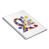 Kind mit Autismus-Bewusstseins-Band Notizblock (Rechte Seite)