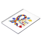 Kind mit Autismus-Bewusstseins-Band Notizblock (Linke Seite)