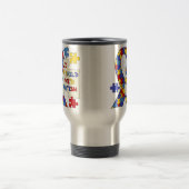 Kind mit Autismus-Bewusstseins-Band Reisebecher (Mittel)